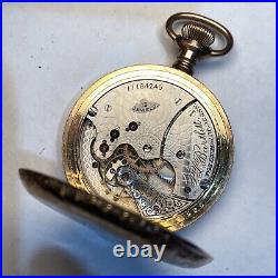Rare Waltham PS Bartlett 6 Size 14K Gold Filled Hunting Case Pocket Watch Runs