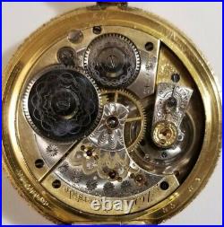 Rare Waltham Riverside 16S. 17J. Adj. Two-tone fancy dial 14K. Gold filled case