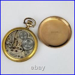 Rare antique pocket watch 21 JEWEL Lake Shore Monitor 14k plated case