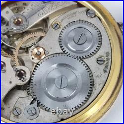 Rare antique pocket watch 21 JEWEL Lake Shore Monitor 14k plated case