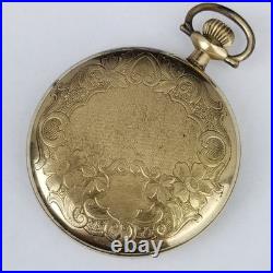 Rare antique pocket watch 21 JEWEL Lake Shore Monitor 14k plated case