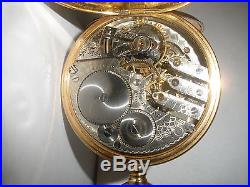 Rare beautiful antique 14k gold Elgin pocket watch 16s 305 hunter case running