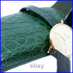 Real Crocodile Handmade Green Travel Pouch Case For Rolex and Breitling Watches