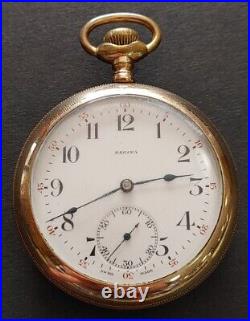 Regina (Omega) 15 Jewel Swiss Pocket Watch 18s 2 Adjustments GF Case Working