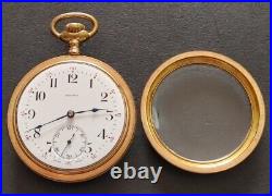 Regina (Omega) 15 Jewel Swiss Pocket Watch 18s 2 Adjustments GF Case Working