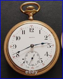 Regina (Omega) 15 Jewel Swiss Pocket Watch 18s 2 Adjustments GF Case Working