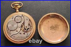 Regina (Omega) 15 Jewel Swiss Pocket Watch 18s 2 Adjustments GF Case Working