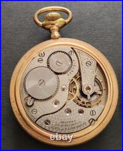 Regina (Omega) 15 Jewel Swiss Pocket Watch 18s 2 Adjustments GF Case Working