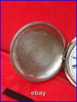 Remontoir Vintage Pocket Watch Silver Full Hunter Case 15 Rubis