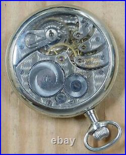 Rockford 16s pocket watch runs great + display case 1911 lot d260