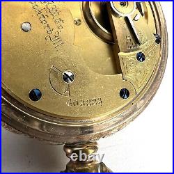 Rockford 18s Pocket Watch 9j Gold Tone Case Model 7 Open Face Lever Runs