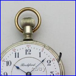Rockford 935 18 Size Open Face Exhibition Back Display Case Pocket Watch 1908