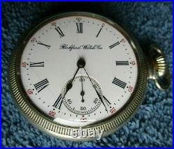 Rockford Watch Co Pocket Watch 490051 Illinois Watch Case Co Nickel 160-67G