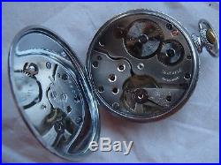 Rolex Marconi pocket watch open face nickel chromiun case 43 mm. In diameter
