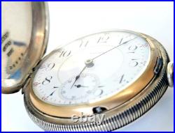 SB8 Waltham Crescent St. 21J Pocket Watch 1892 Coin Silver Fahys Case Railroad