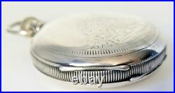 SB8 Waltham Crescent St. 21J Pocket Watch 1892 Coin Silver Fahys Case Railroad