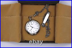 SEIKO SAPP007 Pocket Watch with Silver Case Chain from Japan 2019 White Used