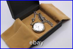 SEIKO SAPP007 Pocket Watch with Silver Case Chain from Japan 2019 White Used