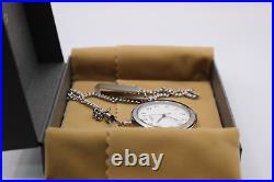 SEIKO SAPP007 Pocket Watch with Silver Case Chain from Japan 2019 White Used