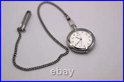 SEIKO SAPP007 Pocket Watch with Silver Case Chain from Japan 2019 White Used