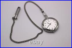 SEIKO SAPP007 Pocket Watch with Silver Case Chain from Japan 2019 White Used