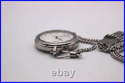 SEIKO SAPP007 Pocket Watch with Silver Case Chain from Japan 2019 White Used