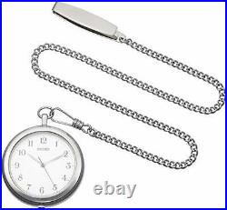 SEIKO WATCH pocket watch with silver case chain SAPP007 F/S withTracking# Japan