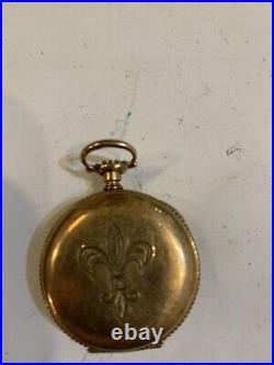 (SM) Dueber 14, Karat Gold filled hunting pocket watch case 6/0 Size