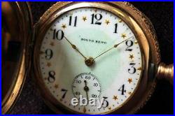 SOUTH BEND Hand wound Watch Pocket Watch Vintage Antique Gold Case Fancy