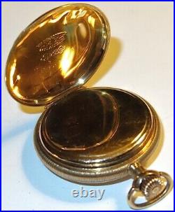 SUPERB Antique WALTHAM POCKET WATCH14K SOLID GOLD Full HUNTER CASE in ORIG BOX