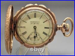 S. W. Co. Illinois Lever Set Pocket Watch 5S Victory 14K Gold Filled Hunter Case