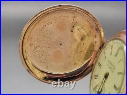 S. W. Co. Illinois Lever Set Pocket Watch 5S Victory 14K Gold Filled Hunter Case