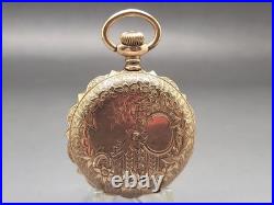 S. W. Co. Illinois Lever Set Pocket Watch 5S Victory 14K Gold Filled Hunter Case