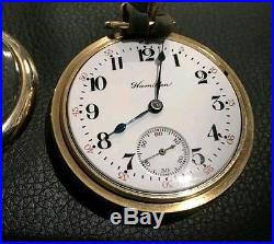 Scarce Early Hamilton 938 2 Star Pocket Watch Great Case Mint Dial Running