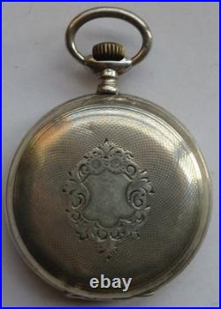 Semendria Xfine Pocket Watch silver hunter case 51,5 mm. In diameter