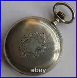 Semendria Xfine Pocket Watch silver hunter case 51,5 mm. In diameter