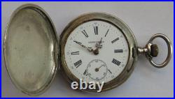 Semendria Xfine Pocket Watch silver hunter case 51,5 mm. In diameter