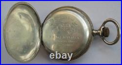 Semendria Xfine Pocket Watch silver hunter case 51,5 mm. In diameter
