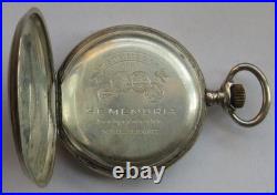 Semendria Xfine Pocket Watch silver hunter case 51,5 mm. In diameter