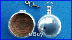 Serviced + Key! Superb Rare Pair Cased Verge Fusee Pocket Watch Birmingham 1864