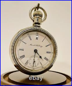 Seth thomas Pocket Watch 18s 17j Low Production On a Swing Out Display Back Case