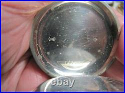 Silver. 800 stop watch/ stop function & time keeping works. 1898/Case 52 m/m