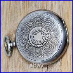 Silver Junghans Watch Pocket Antique Germany Gdr Case 800 S Mechanical 1920 Old