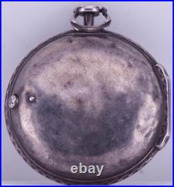 Silver Pair Case George Prior Verge Fusee Ottoman Pocket Watch for Repair