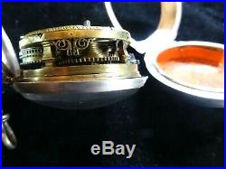 Silver Pair Cased Pocket Watch Hallmark 1769 Square Pillars Working