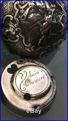 Silver Repeater Pair Case Repousse Verge Fusee Urbain Cheneviere Pocket Watch