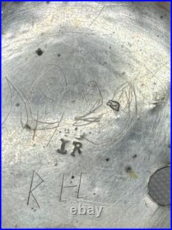 Silver Repousse Pair Case Painted Dial Fusee Demela London Antique Pocket Watch