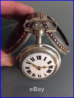 Silver Verge Fusee Pair Case Pocket Watch Serviced Perfect Working Condition