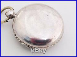 Silver dial verge fusee open face sterling silver case dated 1831