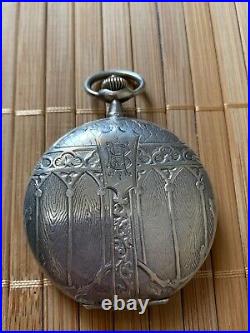 Silver hunter case pocket watch from circa 1900s